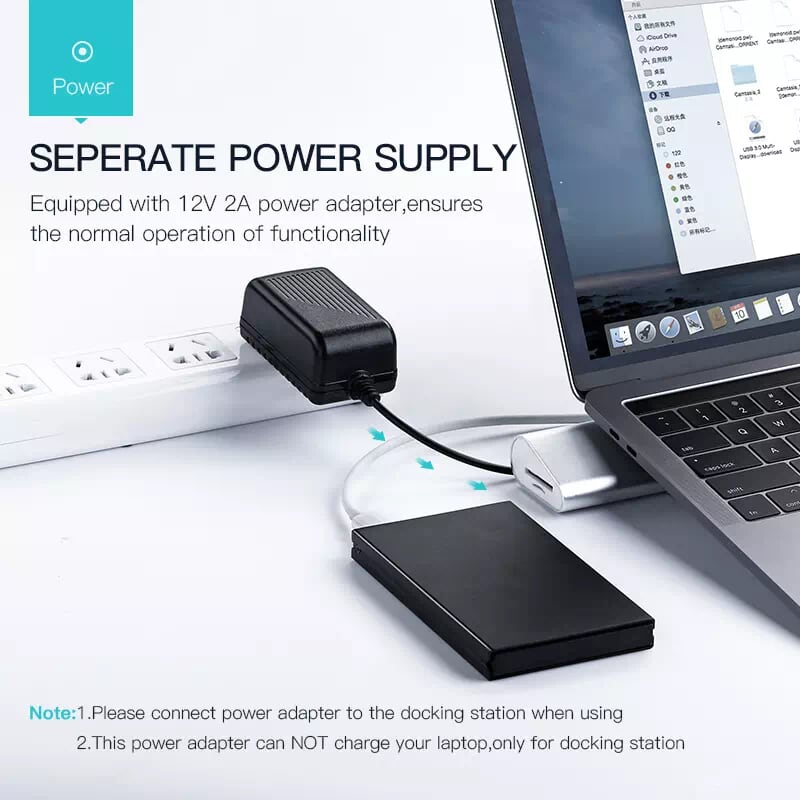 Ugreen 50844 Bộ chuyển đổi TYPE C sang 3 USB 3.0 + HDMI + VGA + DVI + TF SD + Audio + LAN + nguồn 50844