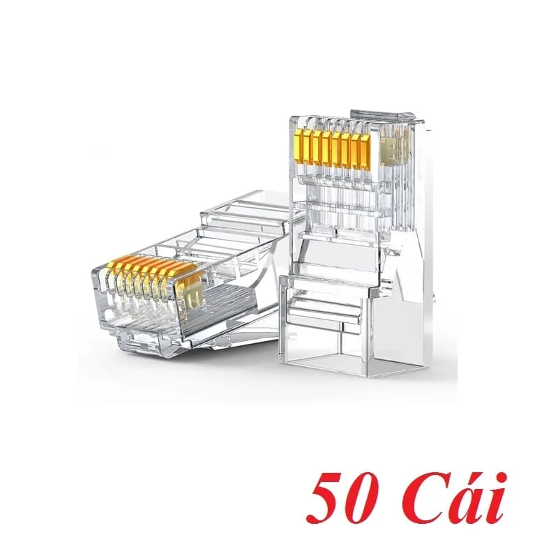 Ugreen 50962 50 cái 1 hộp Cat6 mạ vàng đầu bấm mạng NW120