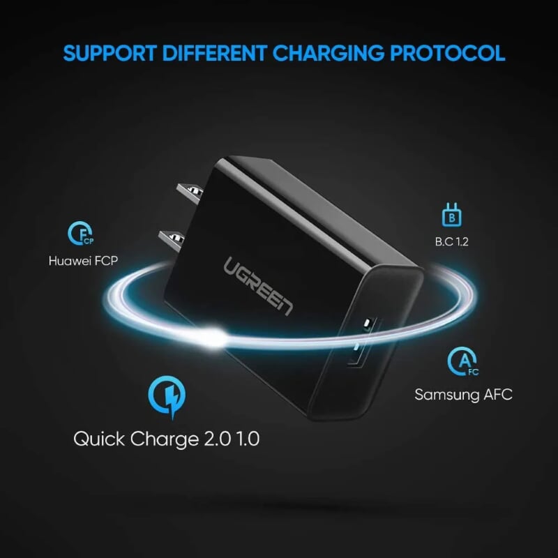 Ugreen 60495 18W Quick Charge 3.0 củ sạc nhanh cổng USB CD122