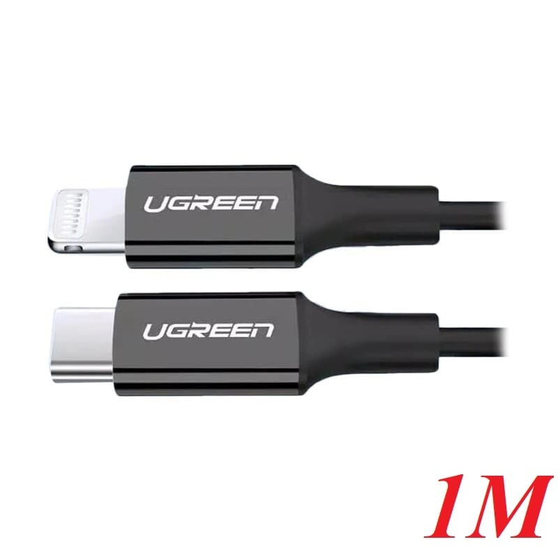 Ugreen 60751 1M màu Đen Cáp sạc + truyền dữ liệu Lightning sang Type C US171