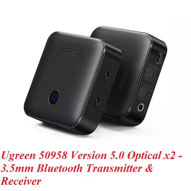 Ugreen 50958 BT 5.0 màu Đen Bộ thu phát Bluetooth đa năng CM144