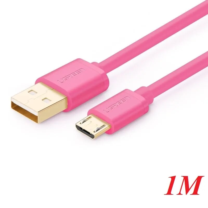 Ugreen 10858 1M Màu Hồng Cáp sạc USB 2.0 sang Micro USB US125