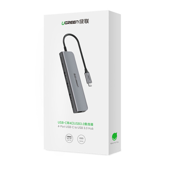 Ugreen 50979 Bộ chuyển đổi TYPE C sang 4 USB 3.0 + hỗ trợ nguồn MICRO USB CM136