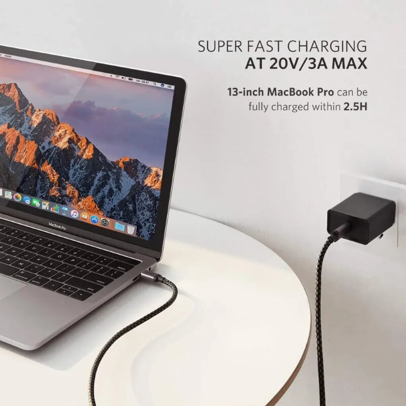 Ugreen 50477 1M 5Gbps cáp USB type C ra USB-C v3.1 Gen 1 sạc nhanh chuẩn PD 3A màu đen US161