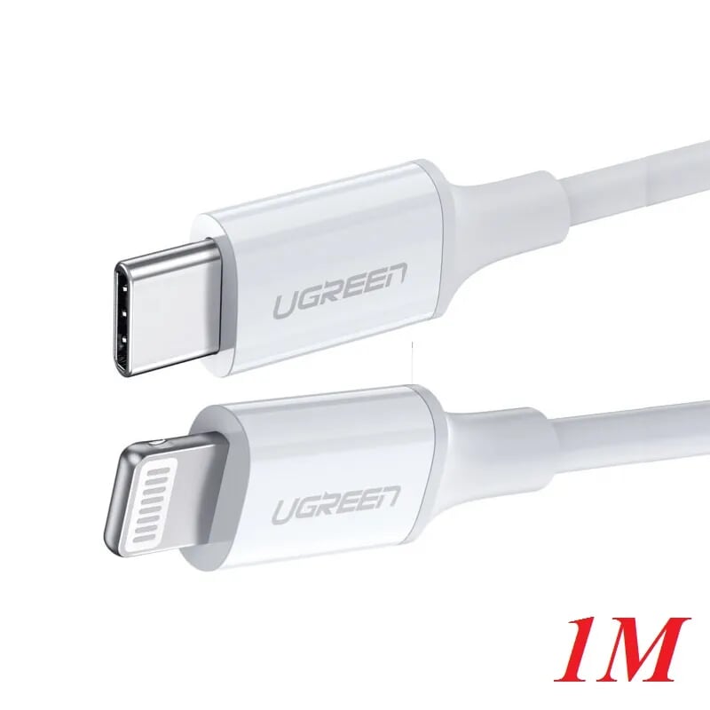 Ugreen 10493 1M Màu Trắng Cáp USB Type C ra Lightning US171