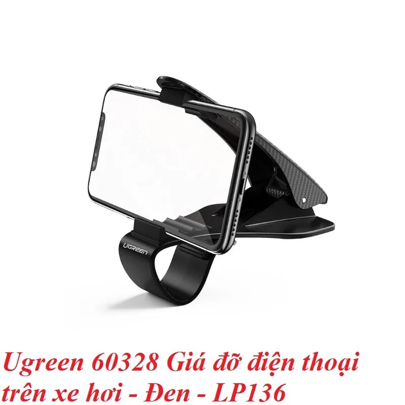 Ugreen 60328 Màu Đen Giá đỡ điện thoại trên ô tô chất liệu plastic LP136