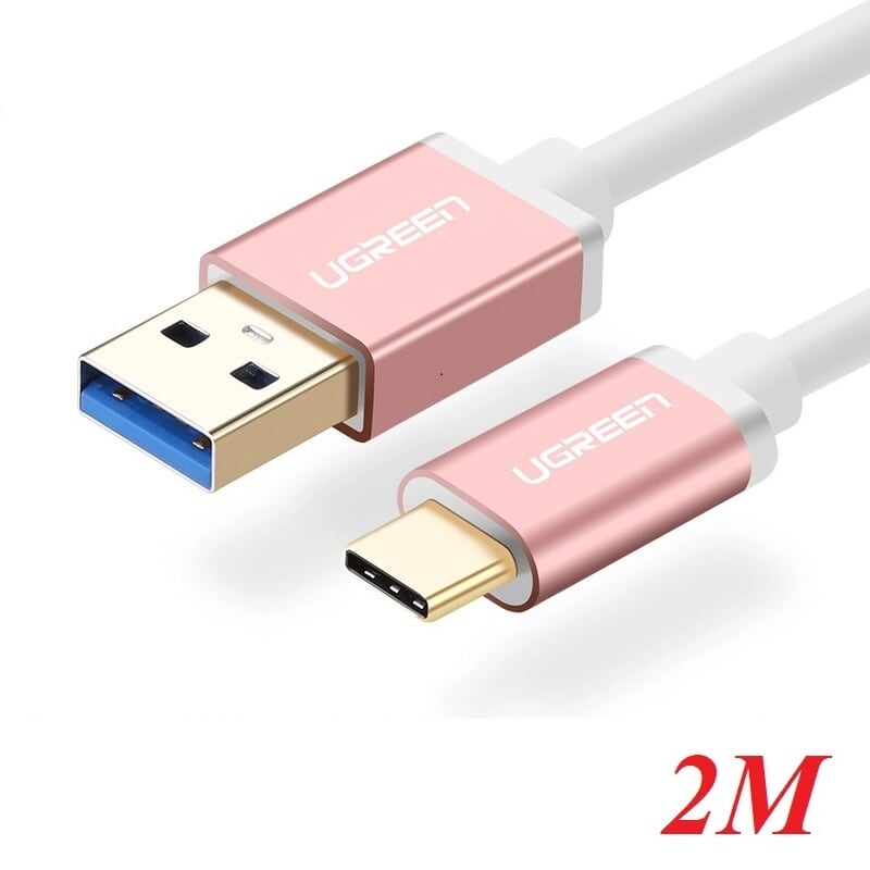 Ugreen 30540 2M màu Hồng Cáp USB TypeC sang USB 3.0 cao cấp US187