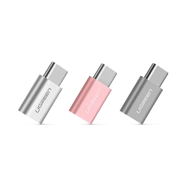 Ugreen 30512 Màu Hồng Đầu chuyển đổi TYPE C sang MICRO USB vỏ nhôm cao cấp US189