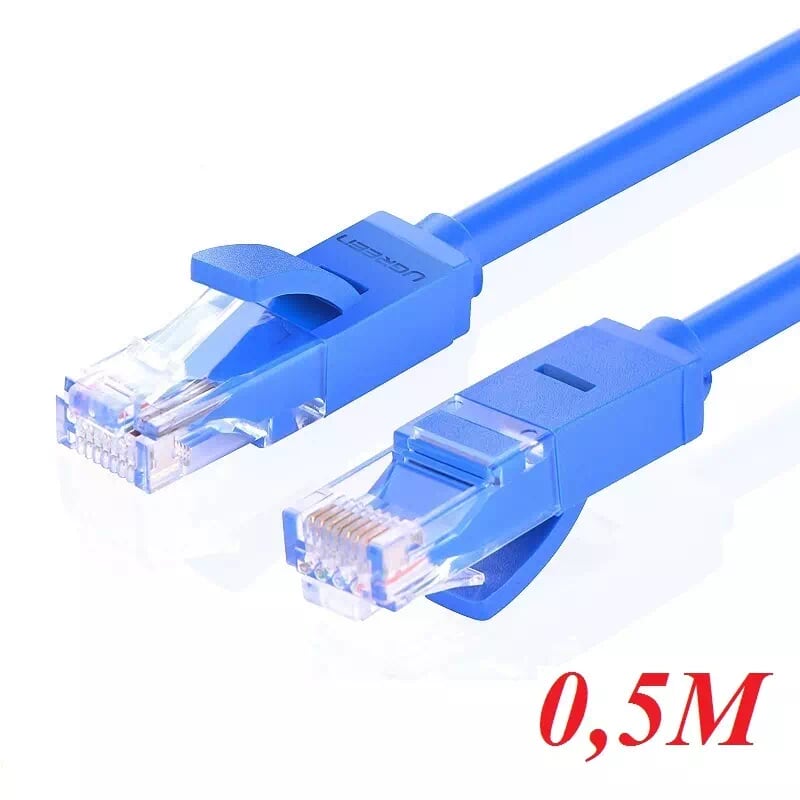 Ugreen 20157 0.5M Màu xanh Cáp mạng LAN CAT6 UPT NW102