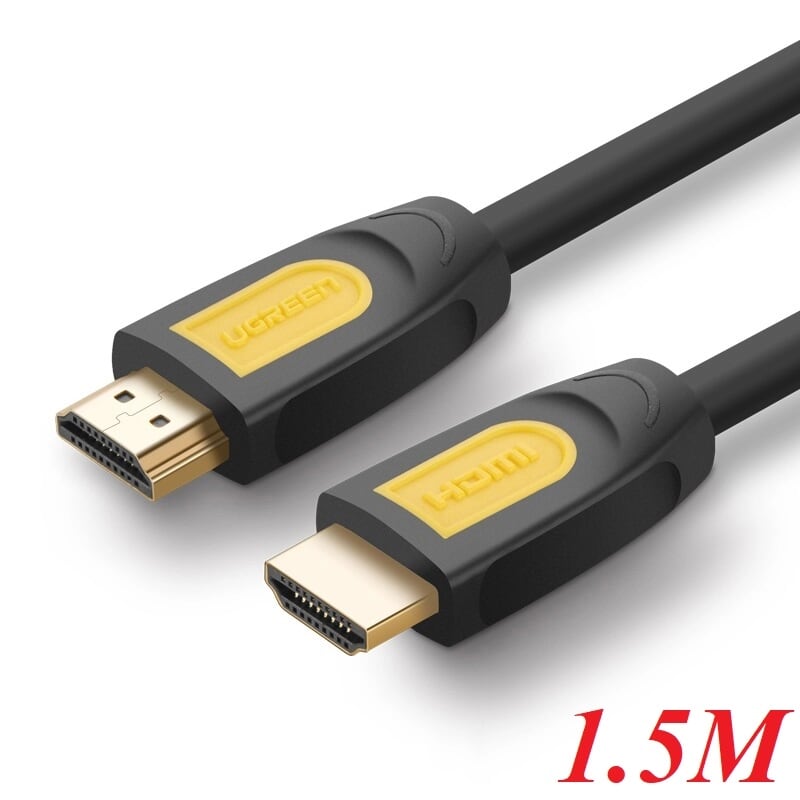 Ugreen 10128 1.5M màu Vàng Cáp tín hiệu HDMI chuẩn 1.4 hỗ trợ phân giải 4K * 2K HD101