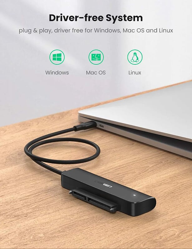 Ugreen 70610 0.5m 0.5m bộ đọc ổ cứng ssd usb type c ra 2.5 inch sata 50cm 70610