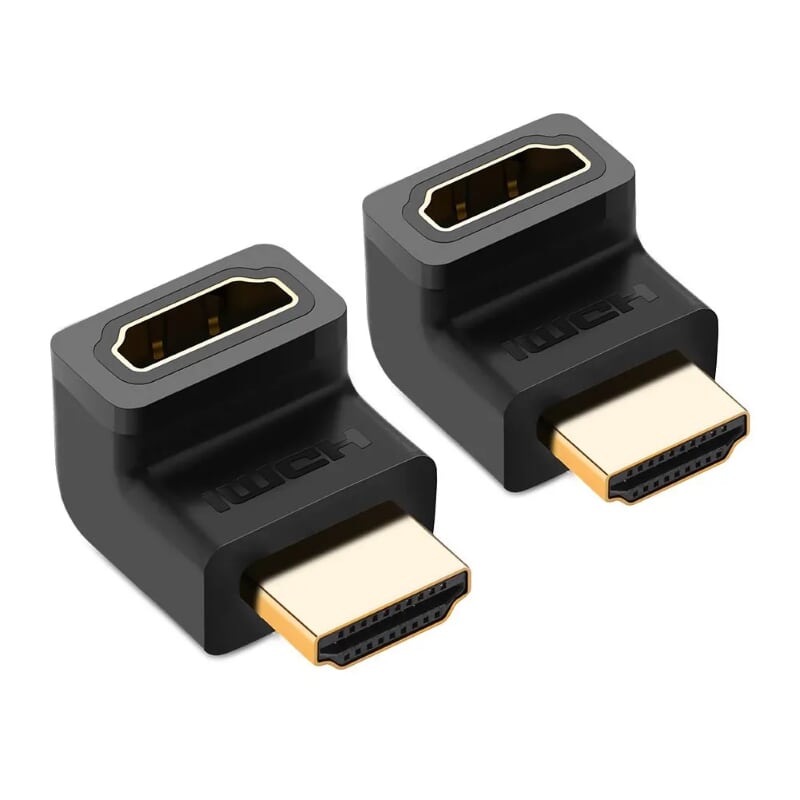 Ugreen 20110 Màu Đen Đầu nối dài HDMI gập 90 độ HD112