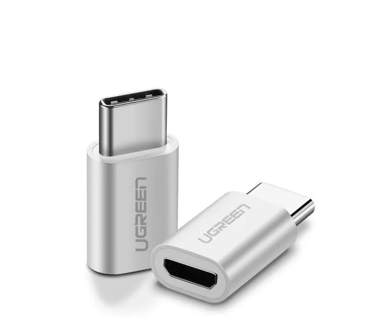 Ugreen 20854 Màu Trắng Đầu chuyển đổi TYPE C sang MICRO USB vỏ nhôm cao cấp US189