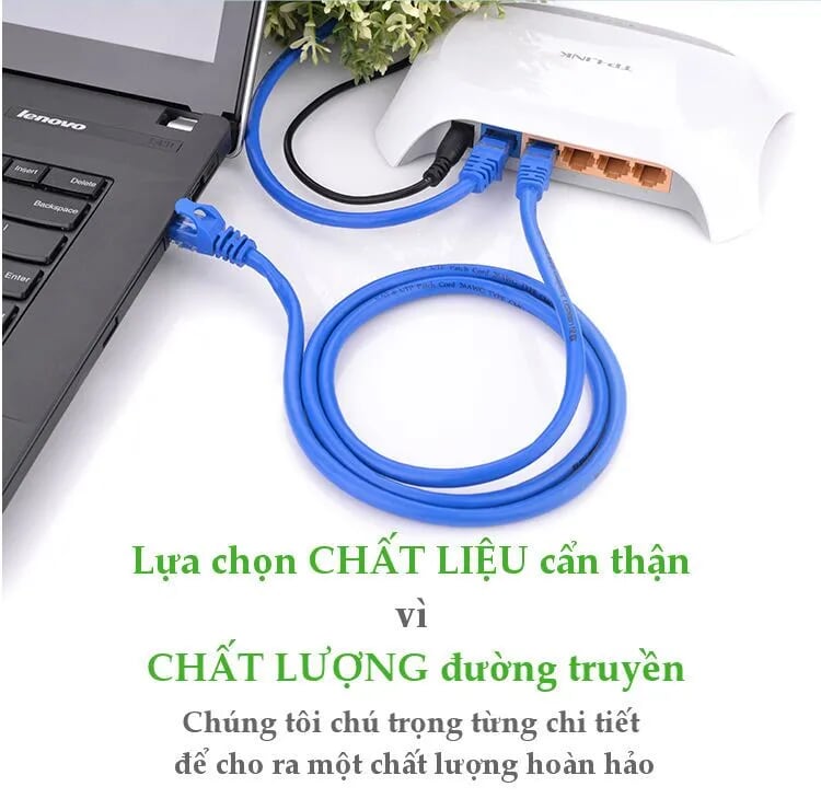 Ugreen 11227 80M màu Xanh Cáp mạng LAN CAT6 NW102