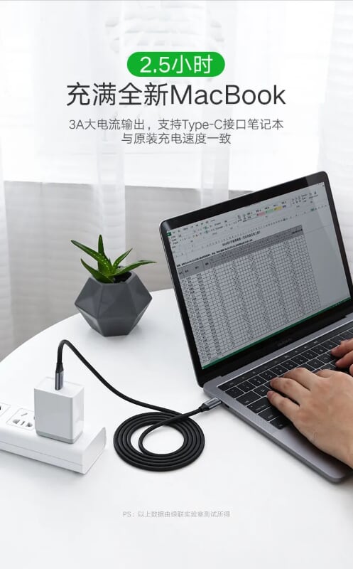 Ugreen 50751 1.5M màu xám Dây USB Type-C US161