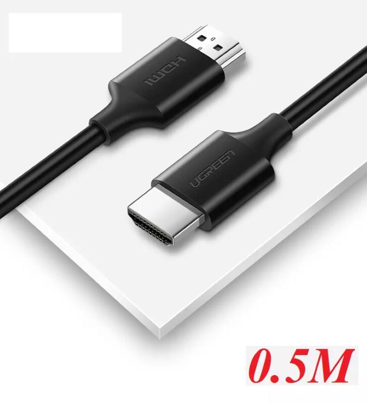 Ugreen 60173 0.5M màu đen Cáp tín hiệu HDMI 2.0 hỗ trợ 4K2K Đồng 100% HD134