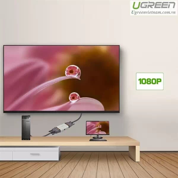 Ugreen 40266 Màu Xám Bộ khuếch đại tín hiệu DVI 24+5 cao cấp40266