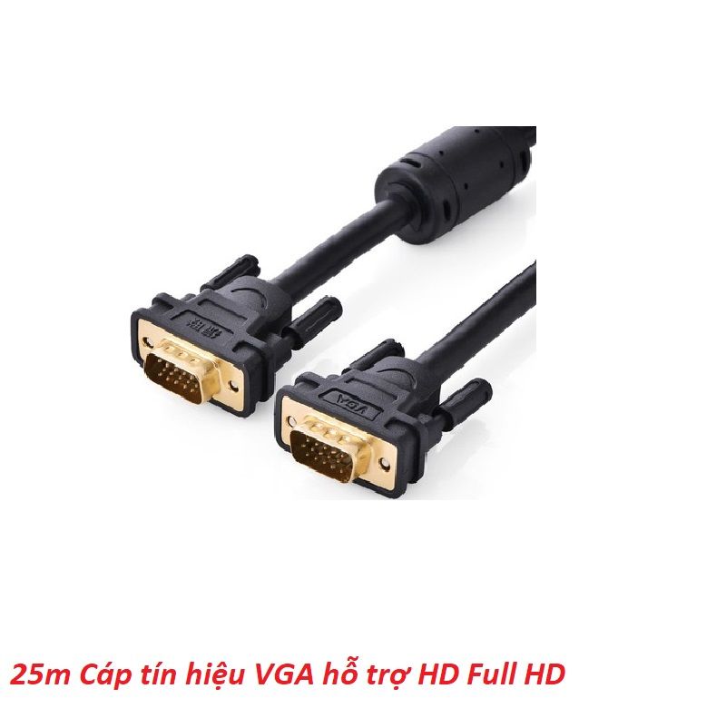 Ugreen 11639 25m Cáp tín hiệu VGA hỗ trợ HD Full HD VG101