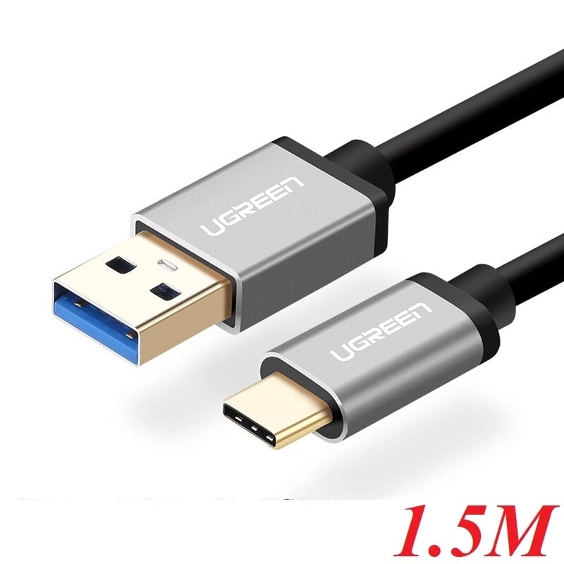 Ugreen 30534 1.5M màu đen Dây USB 3.0 sang USB-C US187