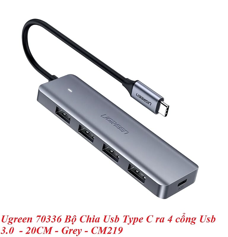 Ugreen 70336 4 cổng bộ chia usb type c 3.0 CM219