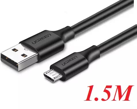 Ugreen 60137 1.5M màu Đen Cáp sạc truyền dữ liệu USB 2.0 sang MICRO USB hỗ trợ sạc nhanh US289