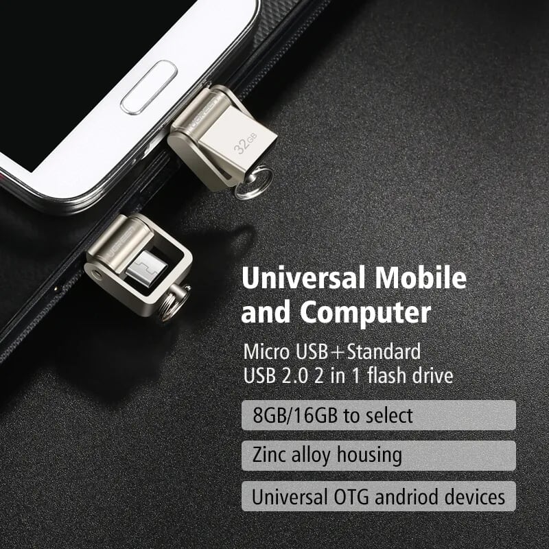 Ugreen 30431 16GB USB 2.0 + MICRO USB hỗ trợ OTG cao cấp US179