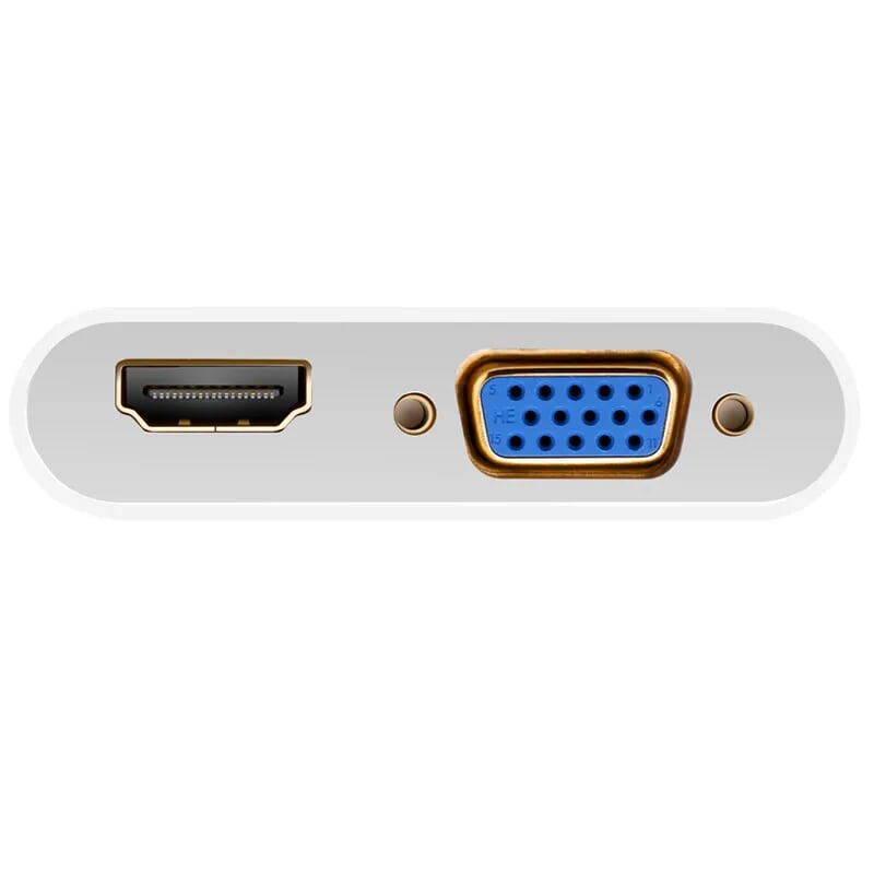 Ugreen 40743 Màu Trắng Bộ chuyển Mini HDMI sang VGA + HDMI MM136