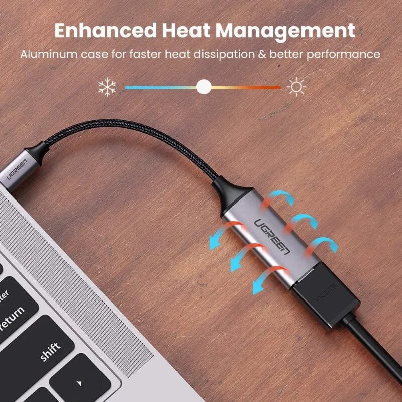 Ugreen 70444 4k 60hz bộ chuyển usb type c 3.1 ra hdmi 2.0 đồng hỗ trợ thunderbolt 3 CM297 70444