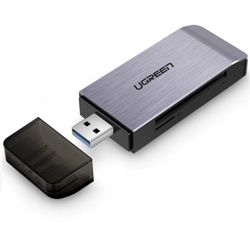 Ugreen 50540 Màu Đen Đầu đọc hỗ trợ 4 loại thẻ SD/TF/CF/MS USB 3.0 CM180