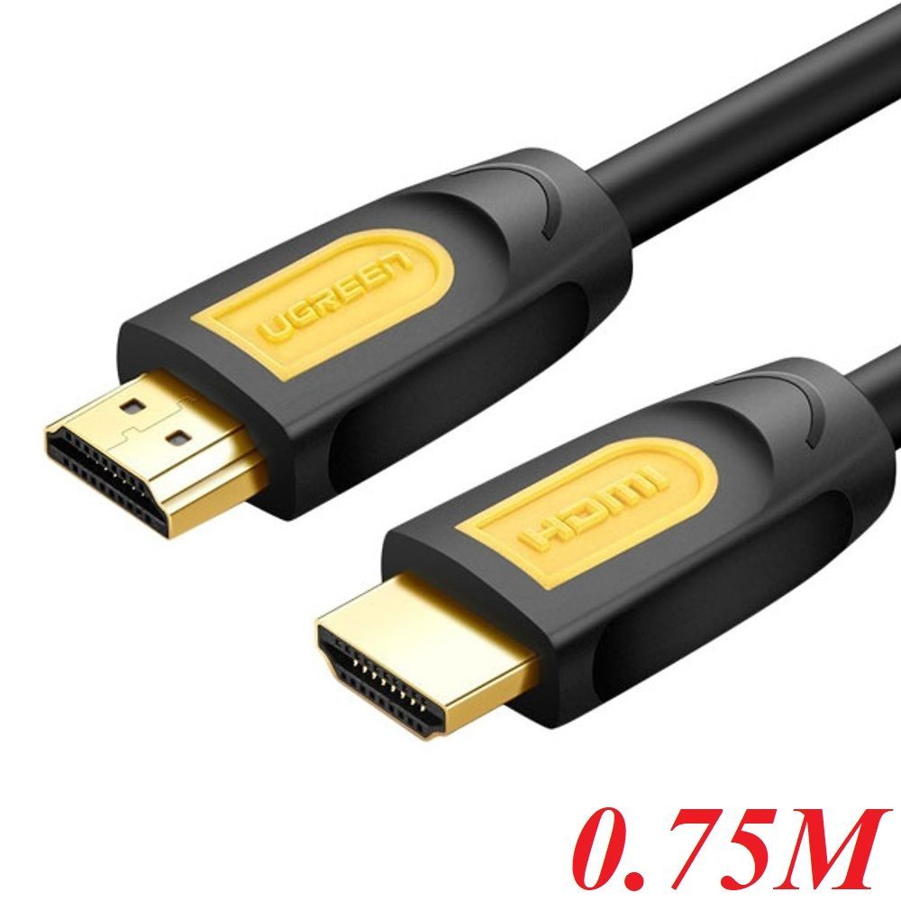 Ugreen 10151 HDMI Round Cable 0.75m Yellow Black HD101