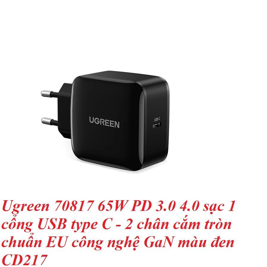 Ugreen 70817 GaN PD Fast Charger 65W EU New CD217