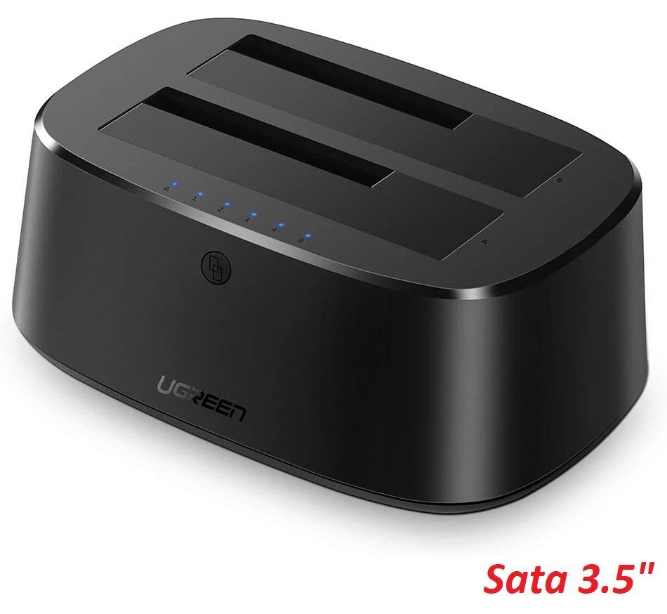 Ugreen 50857 USB 3.0 to SATA Dual Bay total 32tb support Hard Drive Docking Station EU CM198