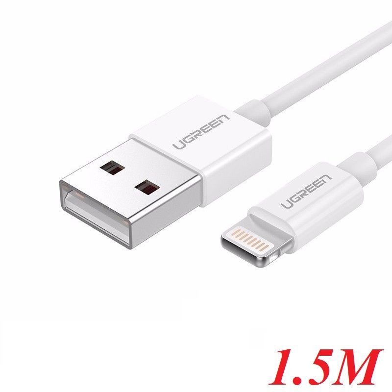 Ugreen 80315 Lightning To USB 2.0 A Male Cable White 1.5M US155