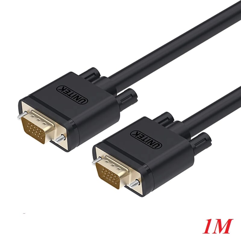 Unitek 95675 Y-C511G 1M Màu Đen Cáp tín hiệu Vga LCD 1M