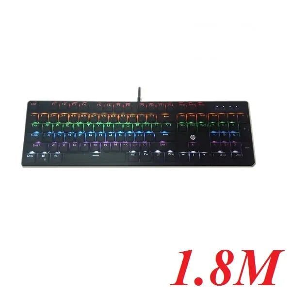 Hp Gk320 104 Phím Cơ Màu Đen 1.8M Usb Keyboad Blue Swicth Siêu Bền 50 Triệu Lần Bấm - 95900