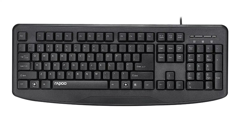 Rapoo 27431 NK2500 Bàn Phím In Laser Có Dây Màu Đen 07610