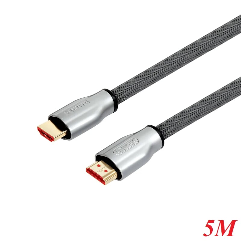 Unitek 98173 Y-C140RGY 5M 4k 60Hz Màu Xám Cáp Hdmi 2.0 bọc lưới cao cấp