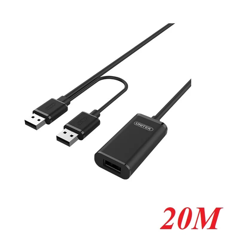Unitek 98108 Y-279 20M Màu ĐenCáp Usb Nối Dài 2.0 Extension
