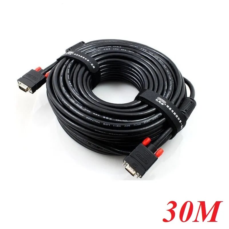 Unitek 95073 Y-C510A 30M Màu Đen Cáp tín hiệu Vga LCD 3C+6