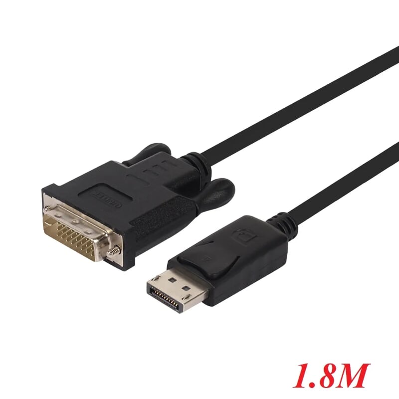 Unitek 97858 Y-C5118BA 1.8M Màu Đen Cáp chuyển Displayport sang Dvi 24+1