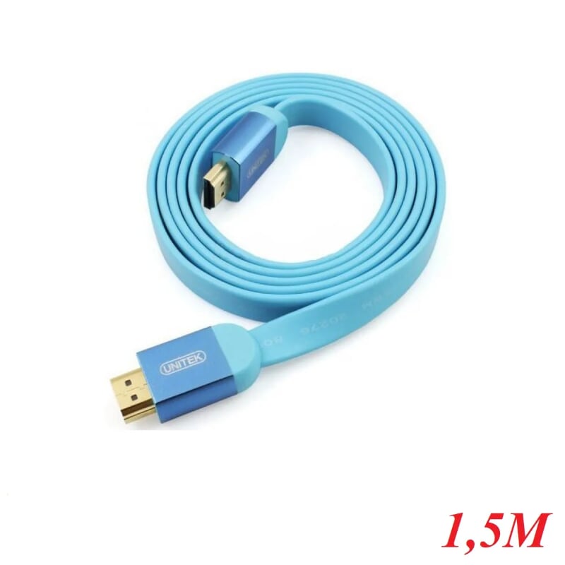 Unitek 97056 Y-C154 1.5M 4K Màu Xanh Cáp Hdmi chuẩn 1.4 dây dẹp chống nhiễu