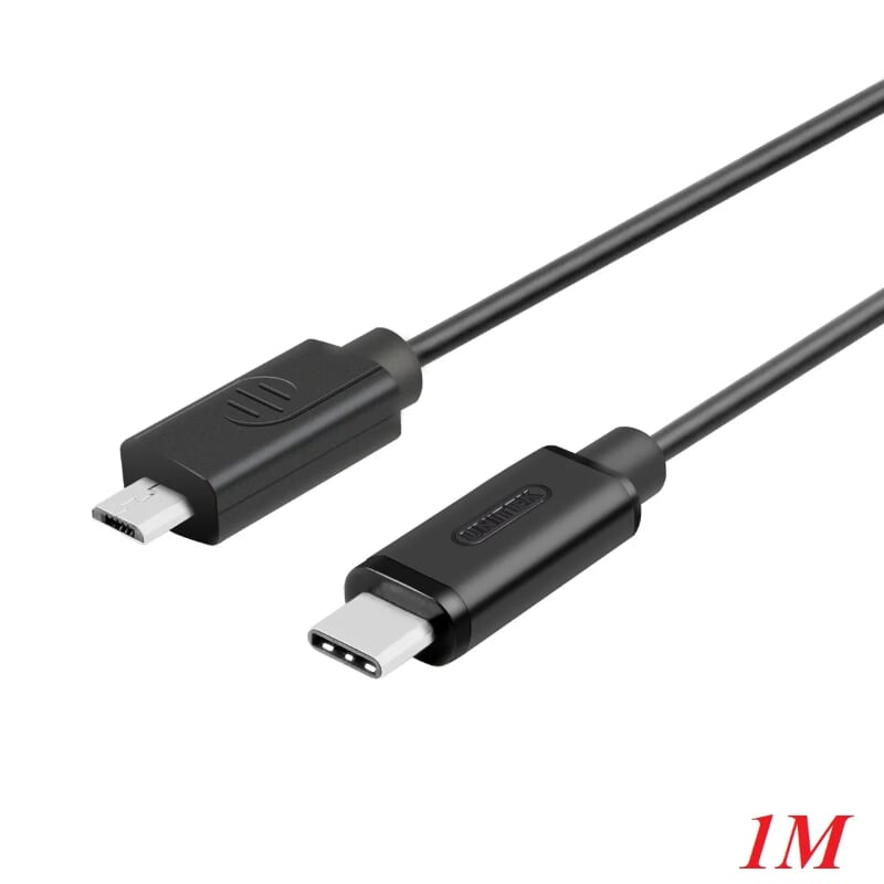 Unitek 98382 Y-C473BK 1M Màu Đen Cáp sạc + truyền dữ liệu Type-C sang Micro Usb