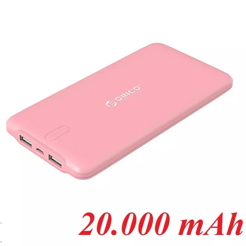 Orico Ld200-Pk Pin Sạc Dự Phòng 20 000Mah Hồng - 2 Cổng Usb 5V2.4A - 98788