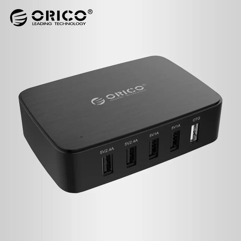 Orico DCT-5U-BK 5 cổng USB Adapter 1 cổng OTG Sạc điện thoại Màu Đen - 98526