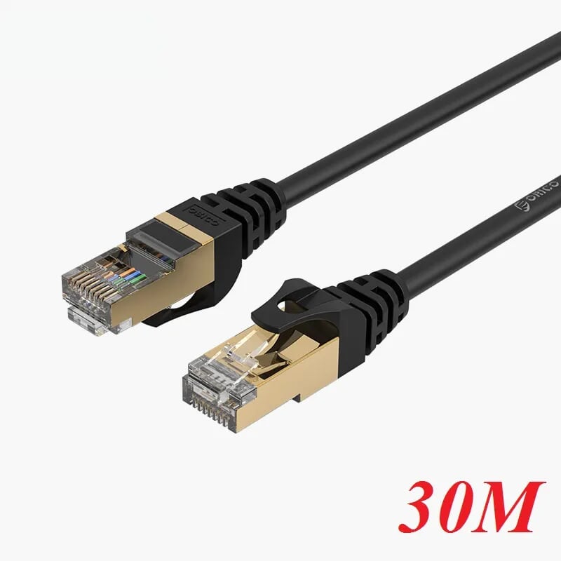 Orico PUG-C7-300-BK Cáp mạng 30m CAT 7 nhanh 10 gigabit màu đen - 97887