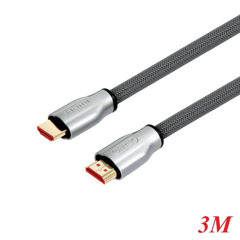 Unitek 96027 Y-C139RGY 3M 4k 60Hz Màu Xám Cáp Hdmi 2.0 bọc lưới cao cấp