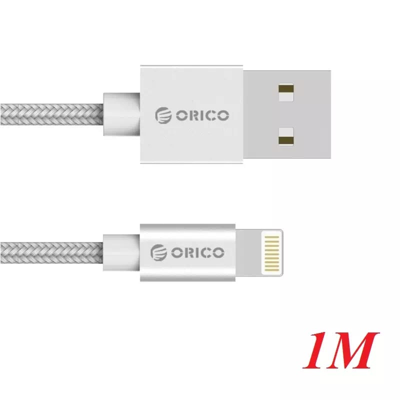 Orico Ltf-10-Sv Cáp Sạc Điện Thoại Iphone Dây Dù Bạc Cáp Dài 1M - 98947