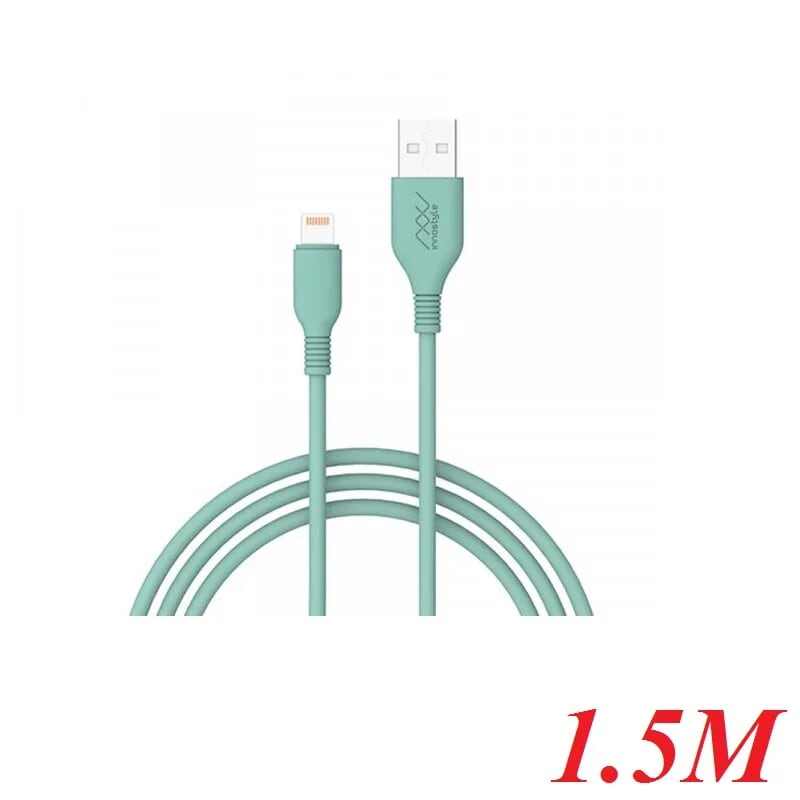 INNOSTYLE J_IAL150_ AQU 1.5M Màu Xanh Ngọc Teal Cáp Innostyle Jazzy Usb A To Lightning Mfi Iphone Ipad Ipod 98980