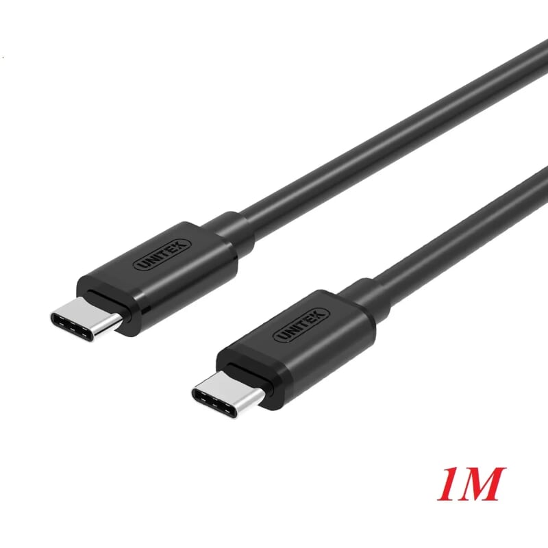 Unitek 98817 Y-C477BK 1M Màu Đen Cáp sạc + truyền dữ liệu 2 đầu Type-C