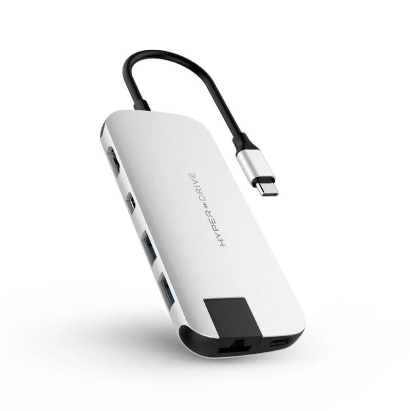 HYPER HD247B-SILVER Cổng chuyển Hyperdrive slim 8 in 1 USB Type C